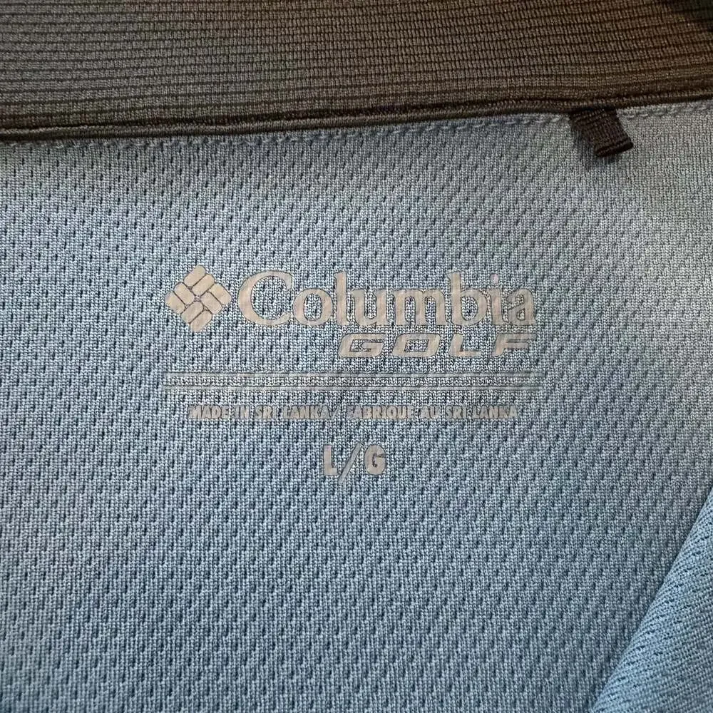 Columbia Golf Mens L Blue 1/4 Zip Pullover